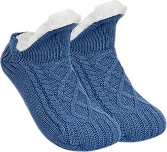 Generic Christmas Choice for Women Men Truecups Fleece Socks Ultra Soft Fluffy Socks with Gripper Non-Slip Soles Warm Bed Cozy Slipper Sock for Stocking Stuff
