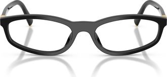 Miu Miu 0mu 01zv Rectangular Black Acetate Eyeglasses