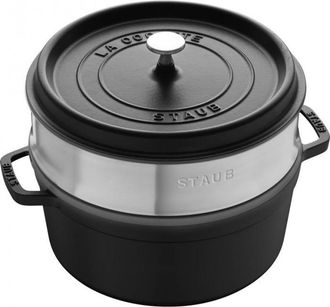 Staub Zwilling Cazuela Redonda De Fundici&oacute;n Negra 3,8 Litros
