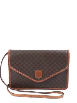 Celine 1991 Macadam monogram shoulder bag - Brown