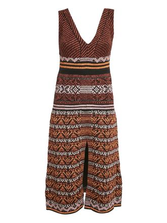 Missoni patterned midi dress - Orange
