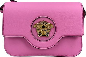 Versace Versace La Medusa Pink Leather Shoulder Crossbody Bag Womens Purse