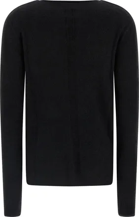 Rick Owens Womens Black Wool Cardigan Clothing