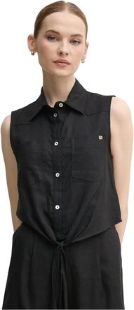 Gaud&igrave; Linnen Shirt - Dames - Overhemden - Zwart - XS - Linnen - Overhemden