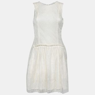 Theory Theyskens Theory White Lace Sleeveless Dinal Dress