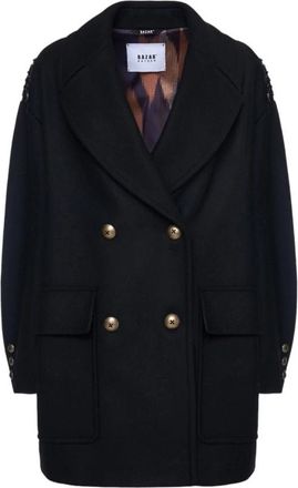 Bazar Deluxe Zwarte Donna Caban Overjas - Dames - Mantel - Zwart - M - Jassen