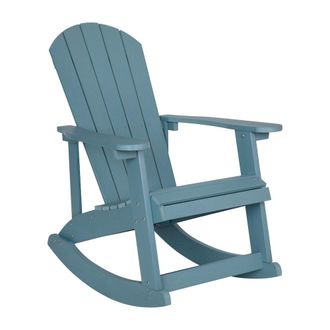 Flash Furniture Adirondack Rocking Chair in Sea Foam