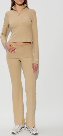Nike Long Sleeve Top, Womens, Beige