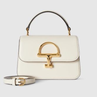 Gucci Siena Small Top Handle Bag, White, Leather