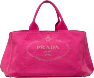 Prada Pre-owned Canvas Satchel - Dames - Vintage Shopper - Roze - ONE Size - Vintage
