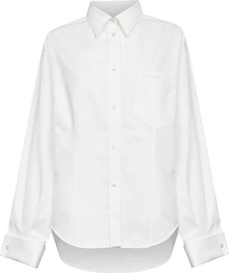 Balenciaga Klassiek Overhemd - Dames - Overhemden - Wit - 2XS - Katoen - Overhemden