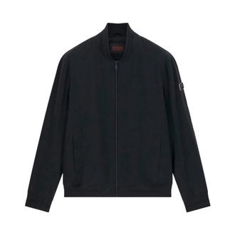 Guess Stretch Opvouwbaar Bomberjack - Heren - Vesten met rits - Zwart - S - Hoodies & sweatvesten