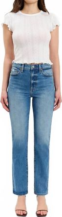 Daze Smarty High Rise Slim Straight Jeans In Alter Ego