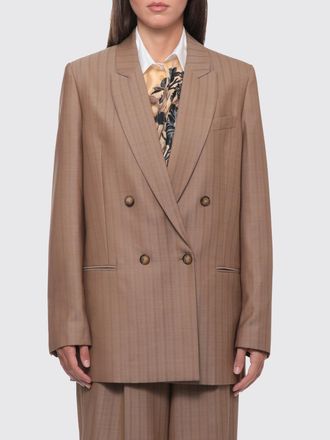 Etro Oversized Double-Breasted Pinstriped Wool Blazer