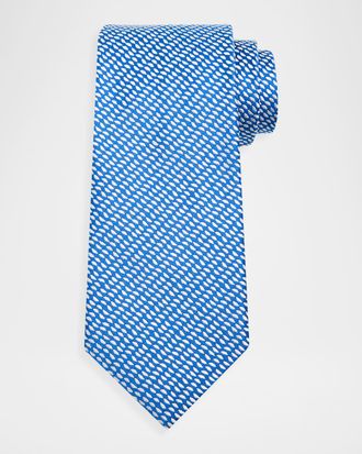 Charvet Mens Mini Triangles Silk Tie