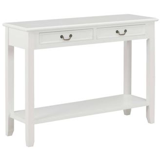 Berkfield Home Console Table White 110x35x80 cm Wood | Size: 110 x 35 x 80 cm