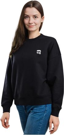 Karl Lagerfeld Dames Sweatshirt - Dames - Sweatshirts - Zwart - L - Katoen - Hoodies & sweatvesten