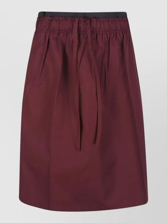 Prada poplin skirt featuring back and front pockets