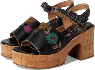 L'Artiste by Spring Step Halena Womens Wedge Shoes Black : EU 42 (US Womens 10.5-11) M, Leather