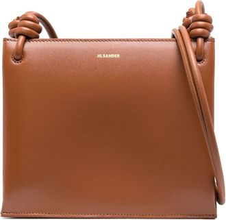 Jil Sander Giro logo-embossed shoulder bag - women - Calf Leather/Calf Leather - OS - Brown