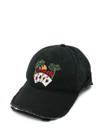 Martine Rose palm-tree embroidered hat - men - Cotton - One Size - Black