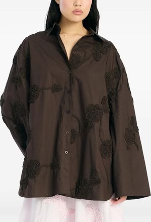 Rotate Camicia oversize - Marrone