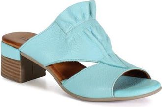Diba POTTER EE Leather Slip On Mule Heel in Aquatic at Nordstrom, Size 37