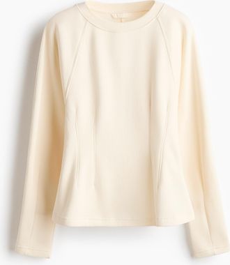 H&M Tailliertes Sweatshirt - White