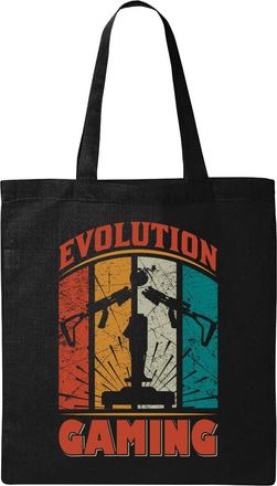 Generic Evolution Gaming Natural Ecological Cotton Tote Bag Black