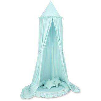 OEM Conjunto: Dosel Colgante Para Habitaci&oacute;n Infantil, Nido Con Volante, Almohadas - Menta Claro