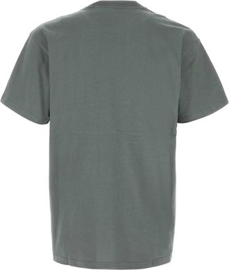 Carhartt Work in Progress Mens Air Force Blue Cotton S-S Chase T-Shirt Cozybluegold Exterior