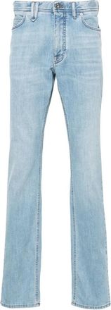 Brioni Katoen Elastaan Jeans met 5 Zakken - Heren - Slim Fit Jeans - Blauw - W36 - Katoen - Jeans