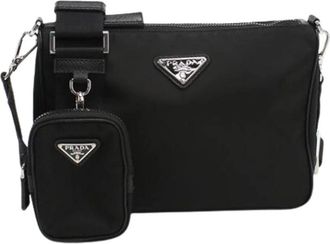 Prada Pre-owned Nylon Shoulder Bag - Heren - Vintage Schoudertas - Zwart - ONE Size - Nylon - Vintage