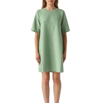 Max Mara Knitted Dresses, female, Green, Size: L Wide Flared Dress
