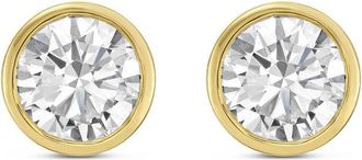 Diana M. Jewels 14KT YELLOW GOLD LAB GROWN ROUND STUDS IN A BEZEL SETTING WEIGHING 7.00 CTS TW
