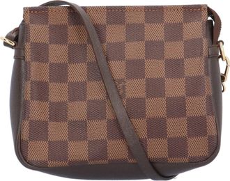 Louis Vuitton Brown Damier Canvas Leather Pouch (Pre-Owned)