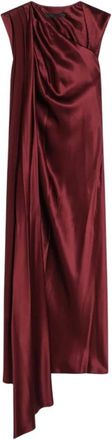 Max Mara Edolo Midi Jurk - Dames - Feestkleedjes - Bruin - S - Satijn - Kleedjes
