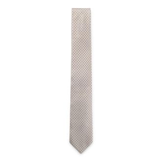 BOSS Silk-blend tie with micro pattern