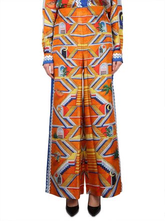 Casablanca Printed Wide Leg Trousers