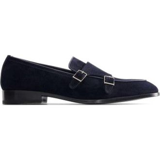 Anthony Veer Beaumont Double Monk in Midnight Coast Blue Suede at Nordstrom, Size 11.5