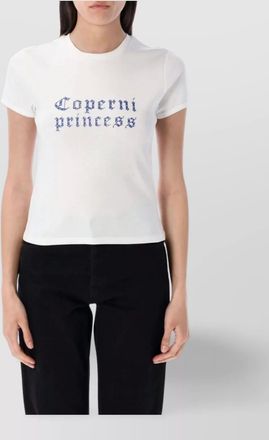 Coperni cotton slim fit logo embellished t-shirt