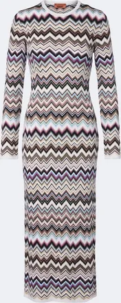 Missoni Zigzag knitted wool-blend midi dress
