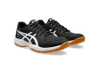 Asics Mens Upcourt 6 Volleyball Shoe Mens Volleyball Shoes Black/White : 10.5 D - Medium, Synthetic
