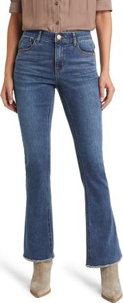Wit & Wisdom AbSolution Frayed High Waist Bootcut Jeans in Blue Artisanal at Nordstrom Rack, Size 18P