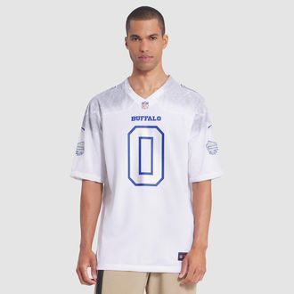 Nike Keon Coleman Buffalo Bills Rivalries Collection Mens Nike Mens NFL Game Jersey in White | 67NM0G6281F-RZ7