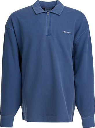 Carhartt Work in Progress Piqué Script Sweatshirts Blu-Uomo