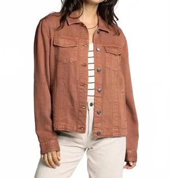 Thread & Supply Jackie Denim Jacket In Rustic Brown