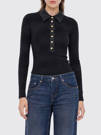 Elisabetta Franchi Polo slim fit in maglia a coste di misto lana