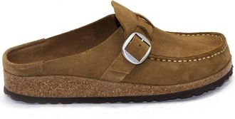 Birkenstock Womens Buckley Slip-On Clog Shoes In Tea