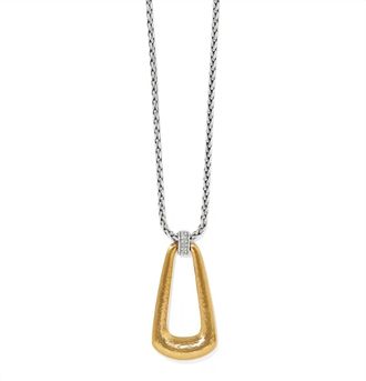 Brighton Womens Meridian Geo Breeze Pendant Necklace In Silver/gold